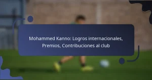 Mohammed Kanno: Logros internacionales, Premios, Contribuciones al club